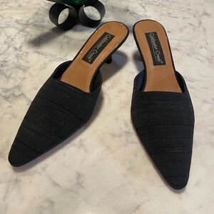 Vero Cuoio Black Textured Mules